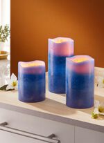 LED-Echwachskerzen mit Fernbedienung, 3er-Set 