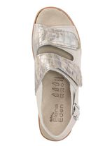 ELENA EDEN Sandale aus Nappaleder und krokogepr&auml;gtem Lackleder 