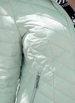 Jacke mit Reißverschlusstaschen MINT-WEISS