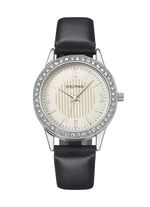 Quartz-Damenuhr mit 3 wechselbaren L&uuml;netten 