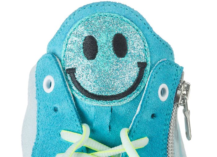 Waldl&auml;ufer Sneaker mit frecher Glitzer-Applikation T&Uuml;RKIS