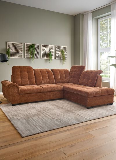  Bequeme Polsterecke mit Bettfunktion  