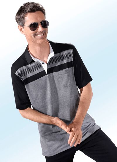 Poloshirt mit Seitenschlitzen 