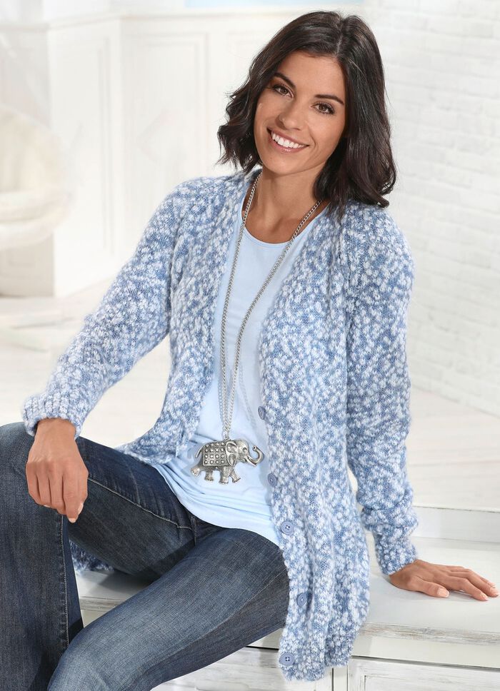 Strickjacke aus kuscheligem Flauschgarn 