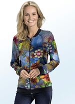 Blusenjacke mit farbbrillantem Druck 
