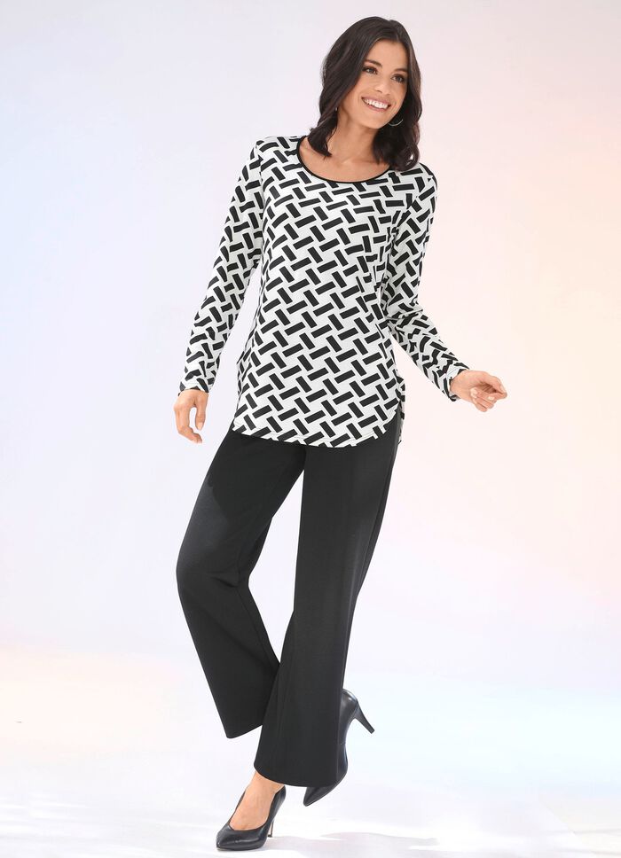 Allover gemustertes Shirt 