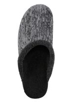 Laurina Pantoffel aus changierendem Cord-Material mit Filzbesatz GRAU