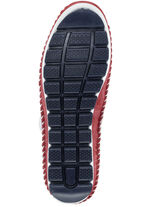 Gemini, klassische Damen-Slipper, Weite G, mit herausnehmbarem Fussbett WEISS-MARINE-ROT
