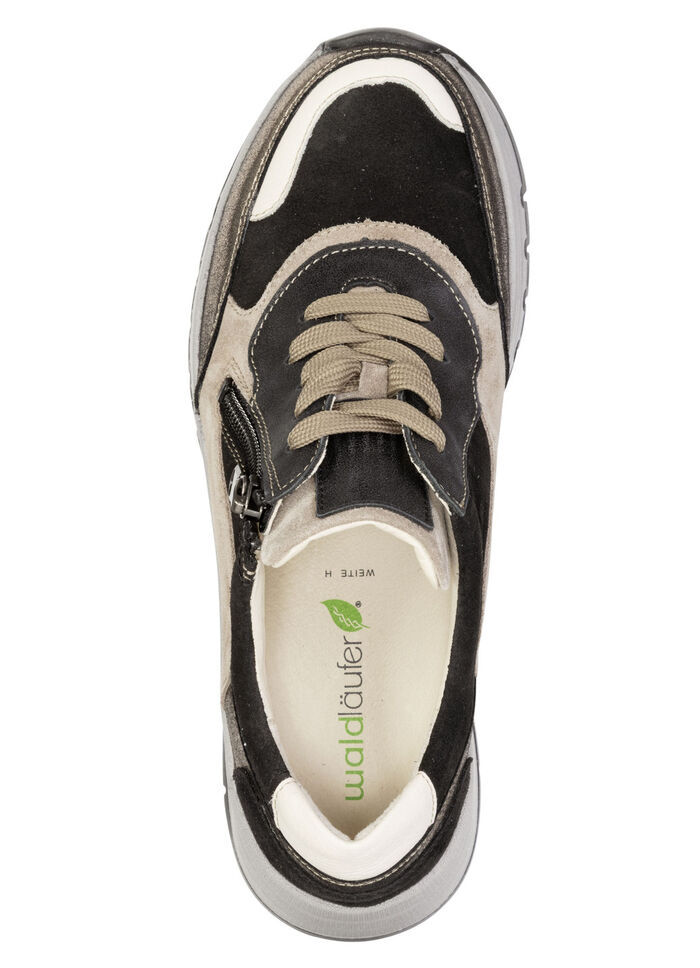 Waldläufer, bequeme Damen-Sneaker, Weite H, mit herausnehmbarem Fussbett TAUPE-BUNT