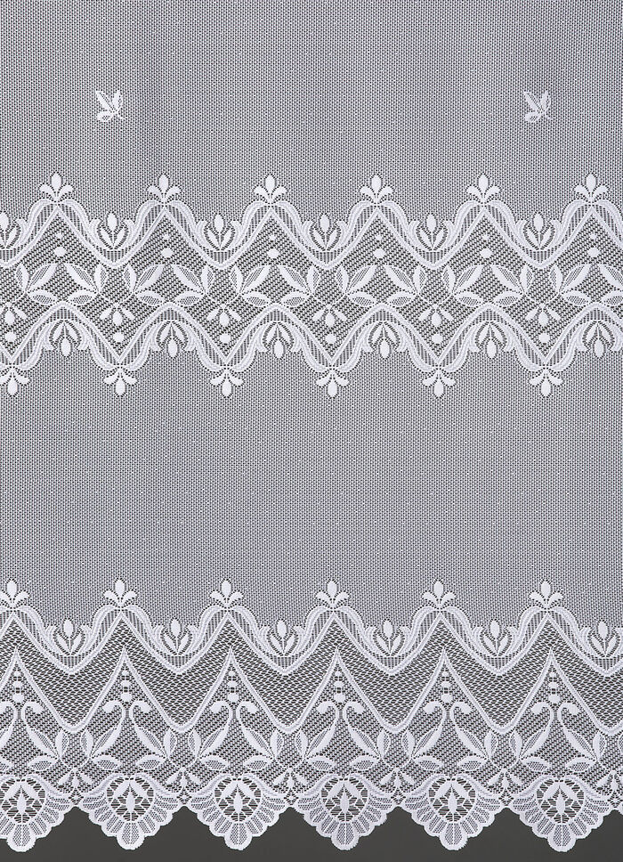 Vorhang Ornament mit Universalschienenband WEISS
