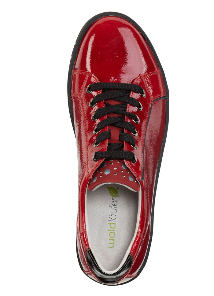 Waldl&auml;ufer Schn&uuml;rschuh aus weichem Knautschlackleder 