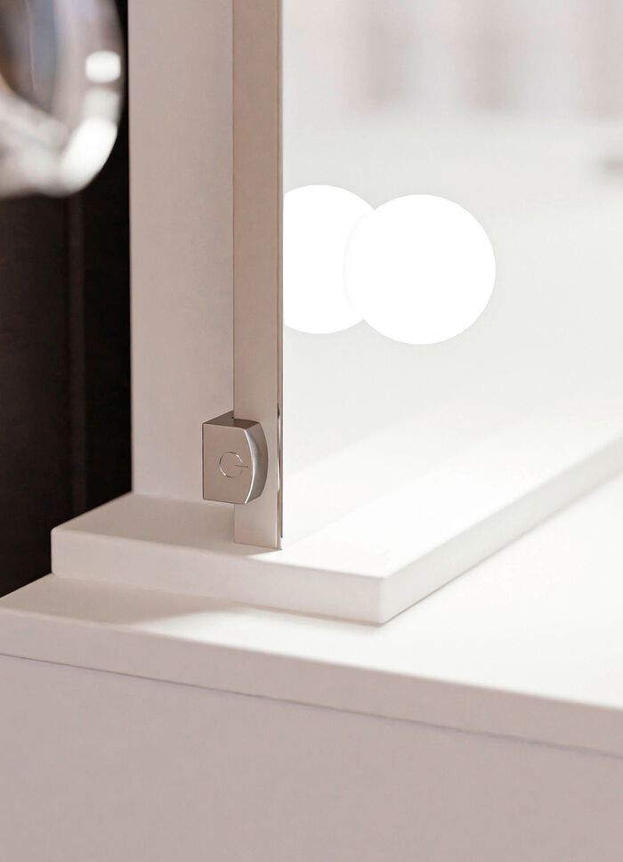 Schminktisch mit LED-Beleuchtung WEISS MATT
