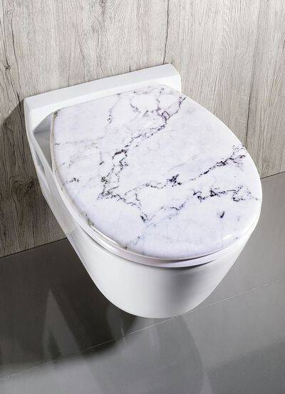 WC-Sitz aus Duroplast in Marmor-Optik 