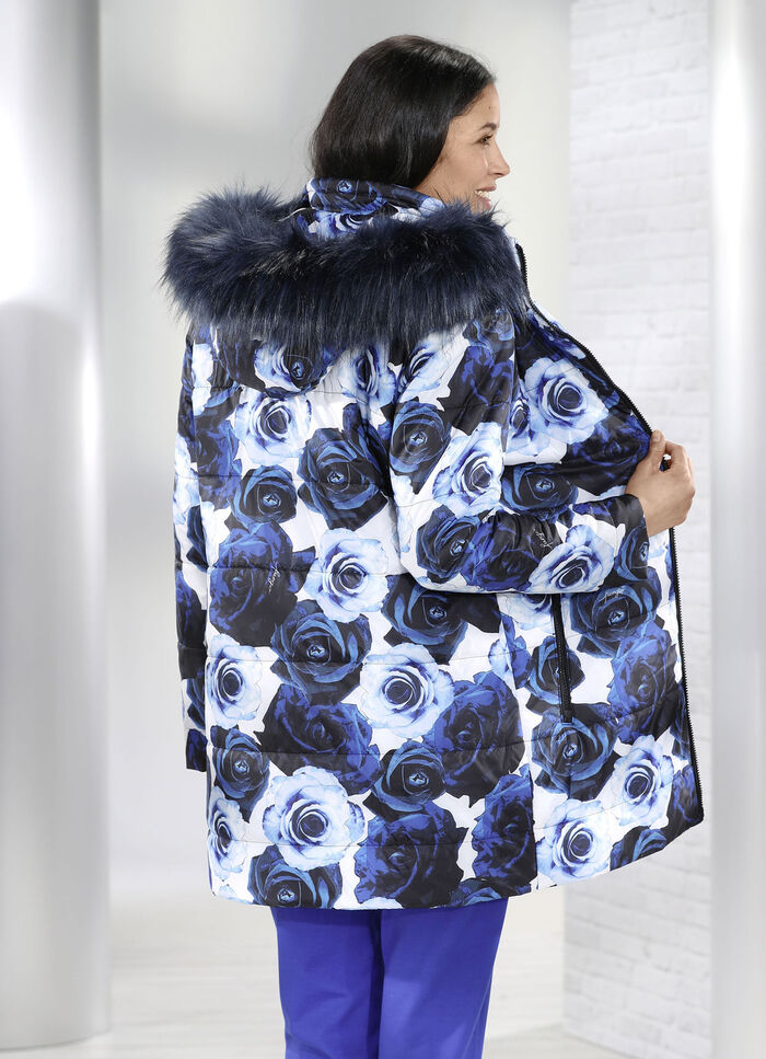 Jacke mit dekorativem Rosendessin