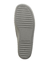 Textil-Pantoffel mit anatomisch geformtem Fussbett GRAU-SCHWARZ