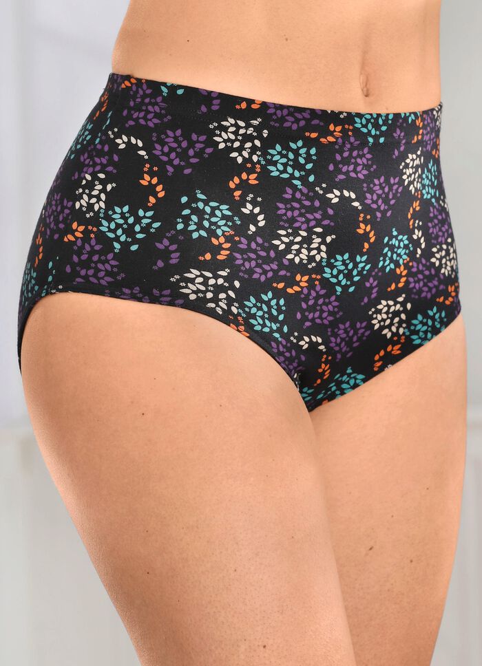 Viererpack Slips mit buntem Druckdessin 