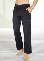 Schlaf- und Freizeithose mit Rei&szlig;verschluss SCHWARZ