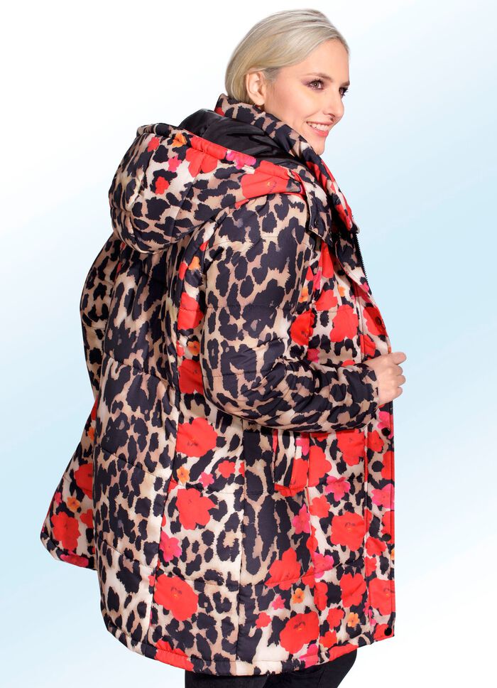 Kurzmantel mit farbbrillantem Inkjet-Druck 