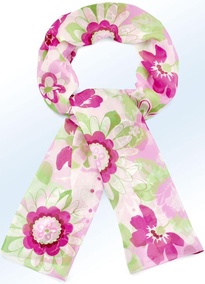 Schal mit Fantasieblüten 