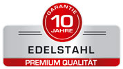 Logo_Garantie10Jahre_Edelstahl