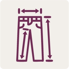 Icon Grössenrechner für Damenhosen